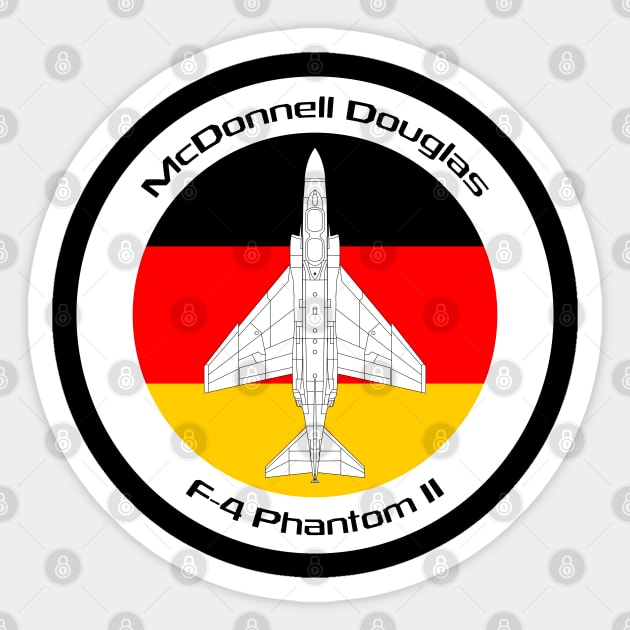 McDonnell Douglas F-4 Phantom II (DE) Sticker by BearCaveDesigns